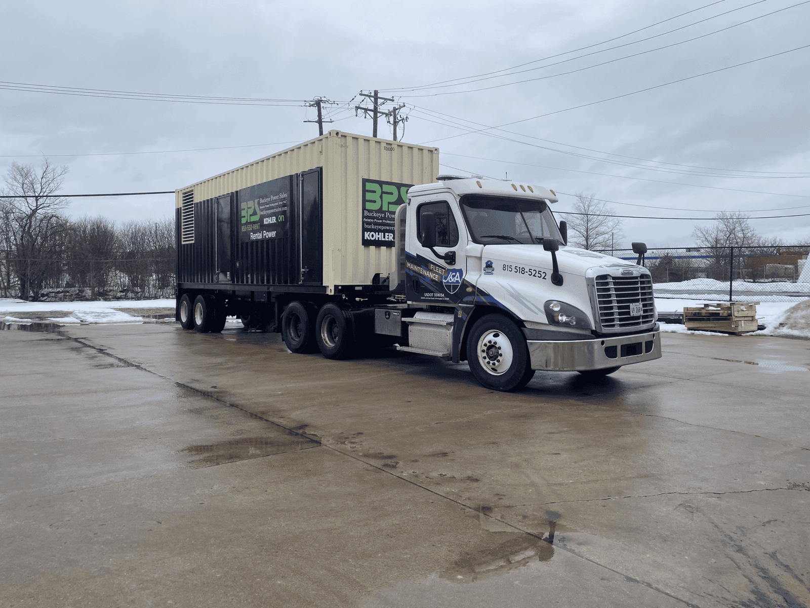 diesel trucks and trailers