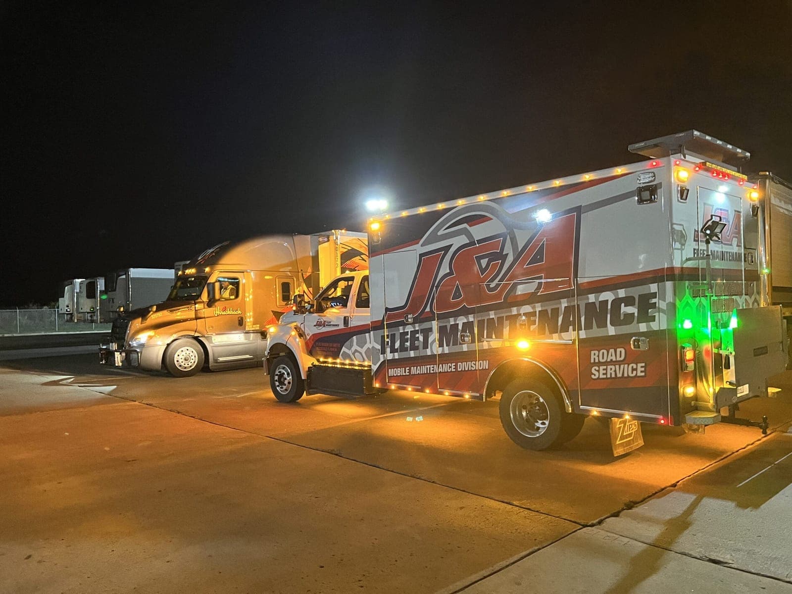 J&A Fleet mobile service truck on site