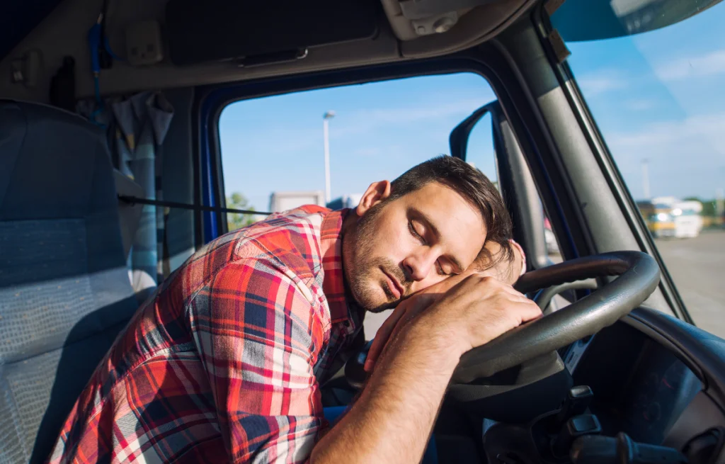 sleeping behind the wheel
